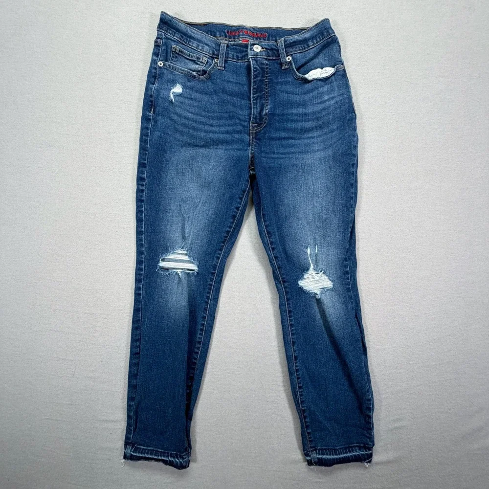 Lucky‎ Brand Bridgette Jeans Womens 10/30 Good Blue Distressed High Rise Skinny